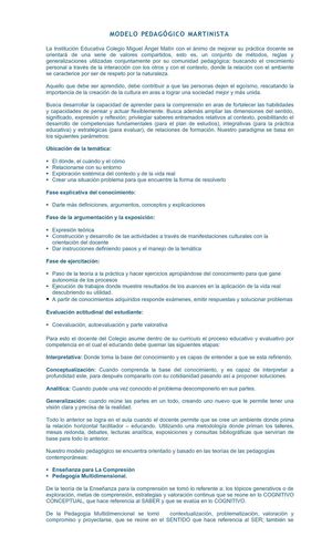 MODELO PEDAGOGICO M.A.M