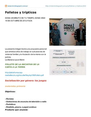 Folleto sobre diversas formas de violencia y su prevención