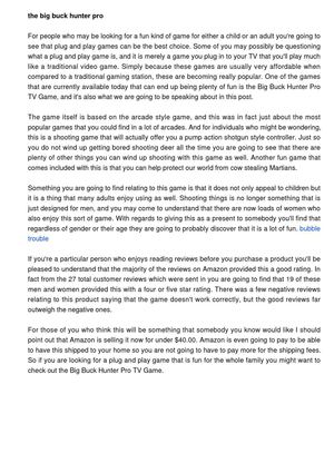 With Regards To Plug And Play Games The Big Buck Hunter Pro TV Game Is A Lot Of Fun