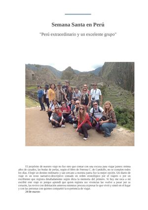 Diario de viaje: Perú  extraordinario y un grupo extraordinario