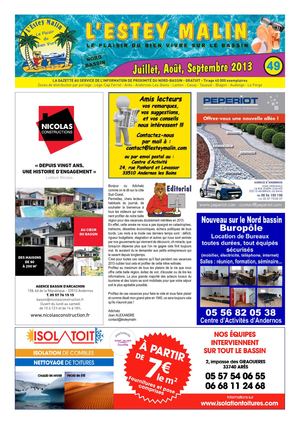 L'Estey Malin N° 49  Juillet, août, sept 2013