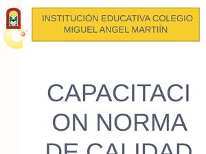 CAPACITACIÓN NORMA DE CALIDAD EN LA GESTIÓN PÚBLICA NTCGP1000:2009
