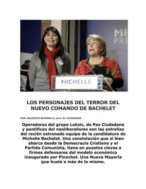 Los personajes del terror del nuevo comando de Bachelet