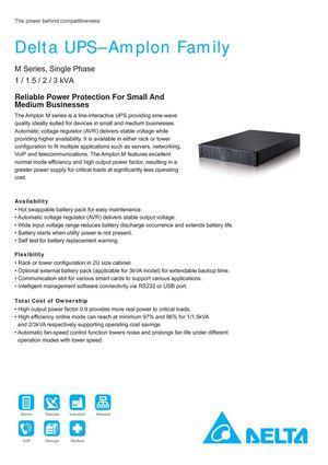 Deltapowersolutions.com - Amplon M Series 1-1.5-2-3 kVA UPS Leaflet 2