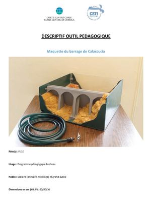 Maquette du barrage de Calaccucia