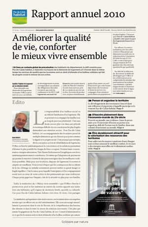 Rapport annuel 2010 - Pas-de-Calais habitat
