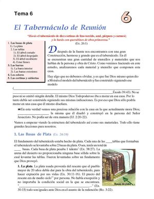 Estudio del Tabernáculo parte 2