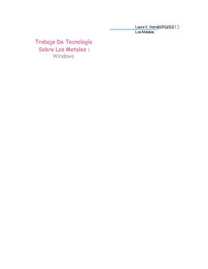 TRABAJO SOBRE LOS METALES