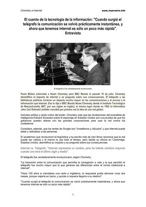 Noam Chomsky: el cuento de la tecnología de la información