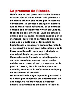 La promesa de Ricardo
