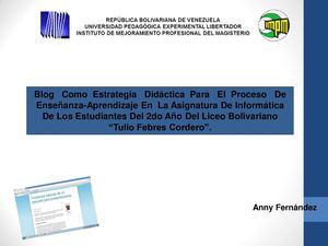 Fase de Ensayo de la Especialidad