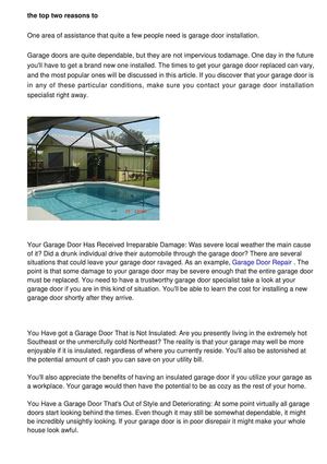 Why Homeowners Will need to Have Their Garage Door Replaced