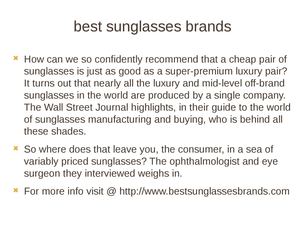 best sunglasses brands