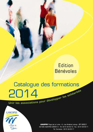 Catalogue Formations Bénévoles URIOPSS 2014