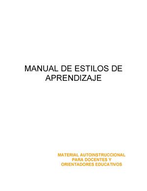 ESTILOS DE APRENDIZAJE