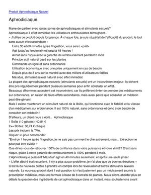 Aphrodisiaque