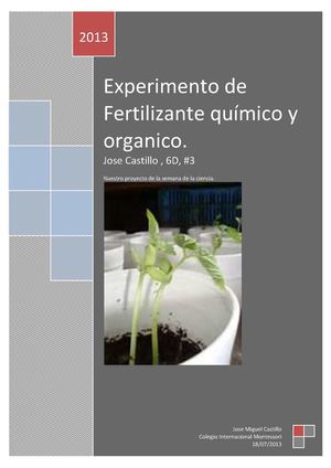 EXPERIMENTO DE FERTILIZANTES