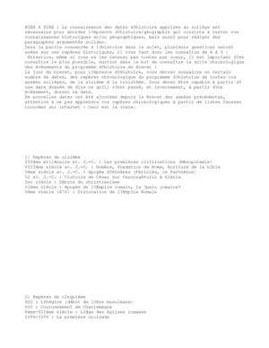 Repère Histoire ( 6ème à la 3ème ) - BREVET 2013 et +