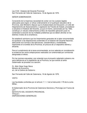 Estatuto del docente de Catamarca