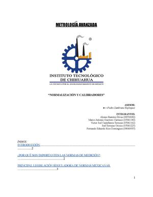 Normas y Calibradores