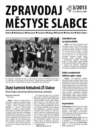 Zpravodaj městyse Slabce 3/2013