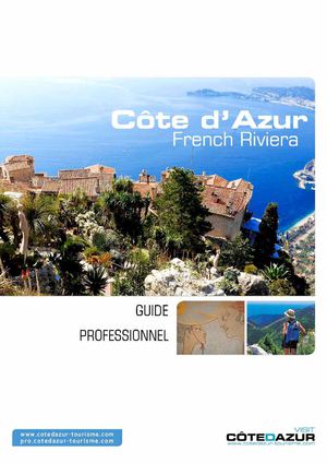 Guide professionnel de la Côte d’Azur 2013