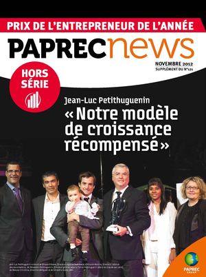 PAPREC NEWS - NUMÉRO SPÉCIAL "PRIX DE L'ENTREPRENEUR 2012