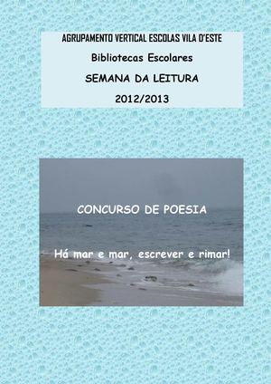 Concurso de poesia - Semana da Leitura 2012/2013