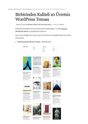 Birbirinden Kaliteli 10 Ücretsiz Wordpress Teması