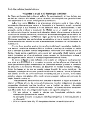 "Seguridad en el uso de la Tecnologías en Internet"