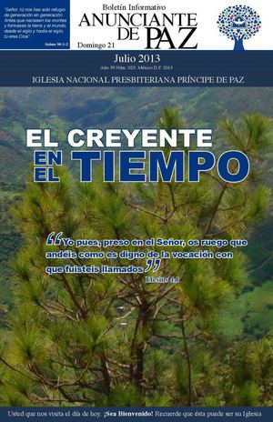 Boletín Informativo "Anunciante de Paz" 210713