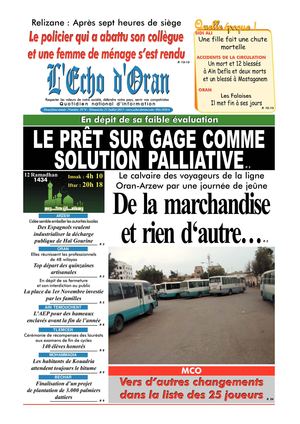 L'echo D'oran 21-07-2013