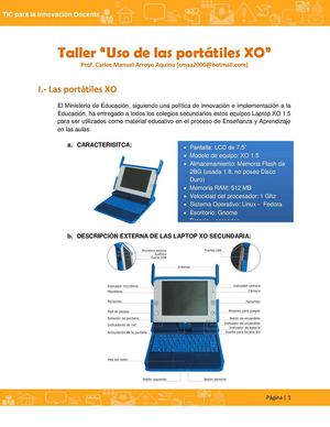 Guía de uso de Laptop XO