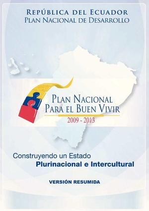 Plan Nacional para el Buen Vivir 2009-2013