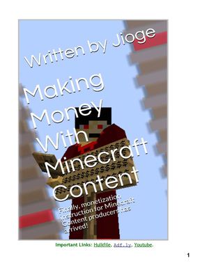 Making Money With Minecraft Content
