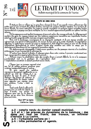 Bulletin municipal de la commune de Tauriac n°26