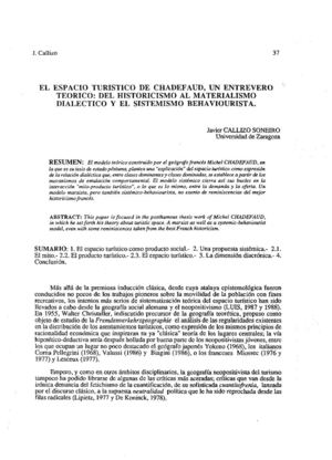 Sobre el espacio Turistico