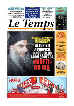 Le Temps d'Algérie Edition du Mardi 23 Juillet 2013