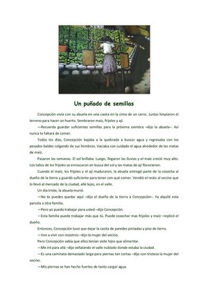 Cuento un puñado de semillas