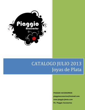 CATALOGO JOYAS DE PLATA JULIO 2013