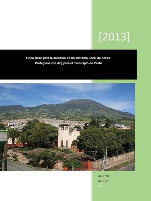 Zonas Protegidas Municipio de PAsto