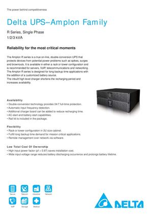 Deltapowersolutions.com - Amplon R Series 1-2-3 kVA UPS Leaflet