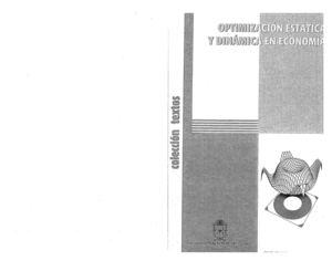 Optimización estática y dinámica en Economía