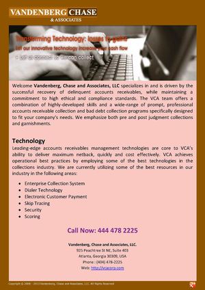 Vandenberg, Chase and Associates, LLC.