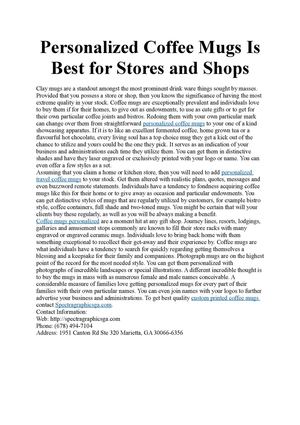 Personalized Coffee Mugs Is Best for Stores and Shops 