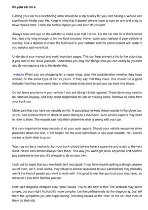 Vehicle Repair Information You Can't Live Without