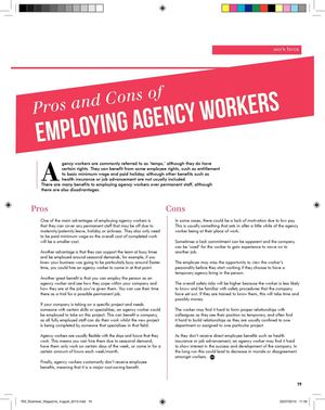 Pros & Cons of Agency Workers