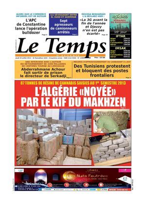 Le Temps d'Algérie Edition du Jeudi 25 Juin 2013