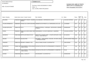 Libri di testo per l'a.s. 2013/14 nella SCUOLA SECONDARIA dell'I.C. di Cellino Attanasio (TE)