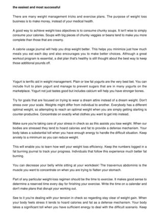 The Easiest And Really Effective Weight-loss Strategy Ever!